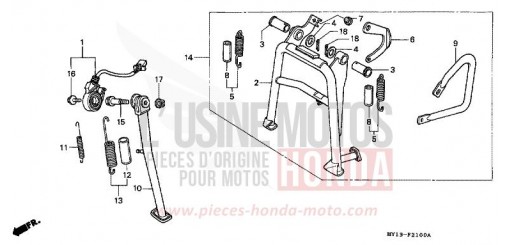 BEQUILLE XRV750P de 1993